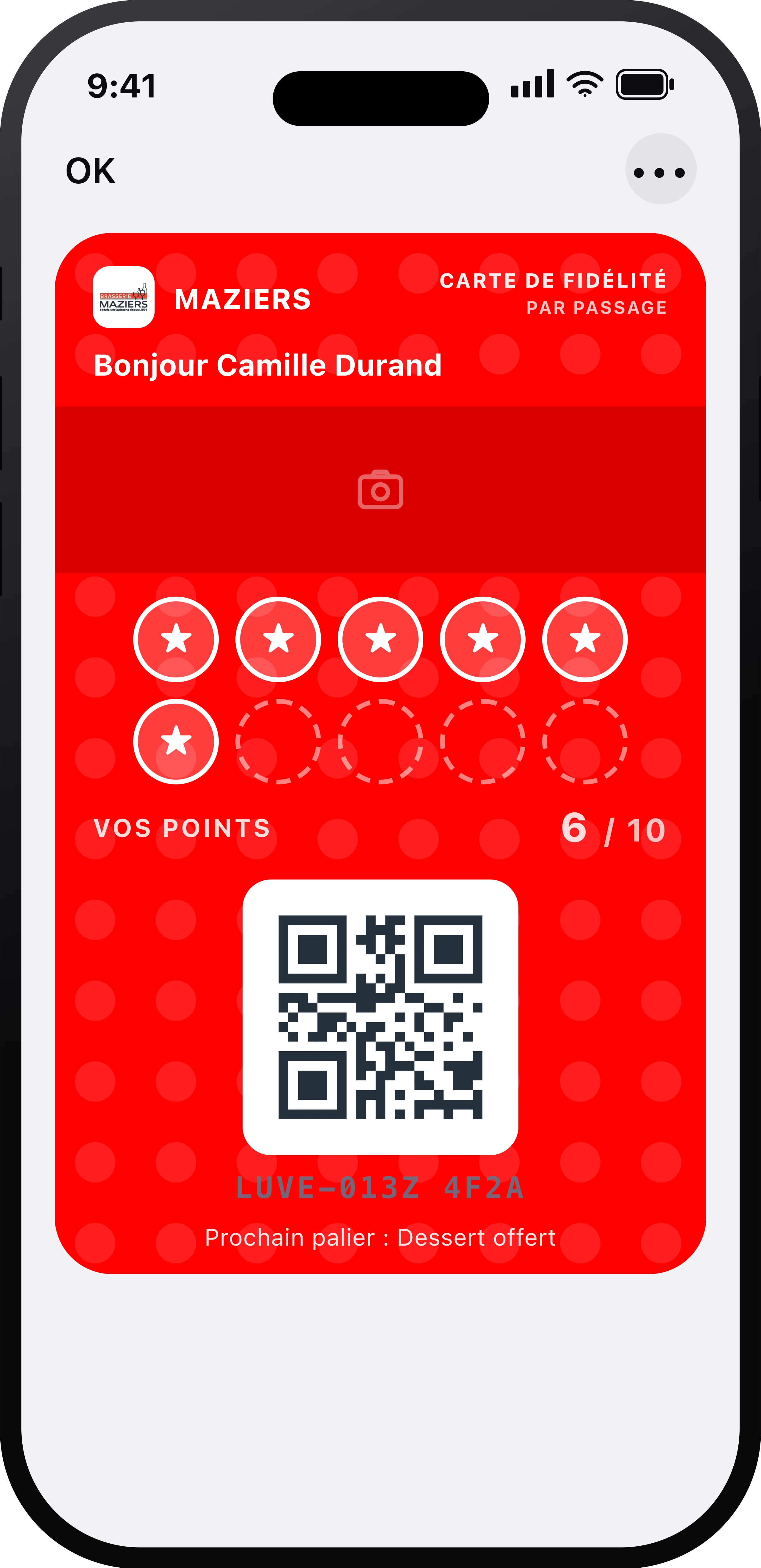 Carte fidélité digitale par passage
